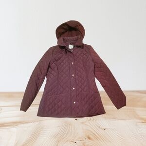 G.H. Bass & Co. Burgundy Quilted Puffer Coat